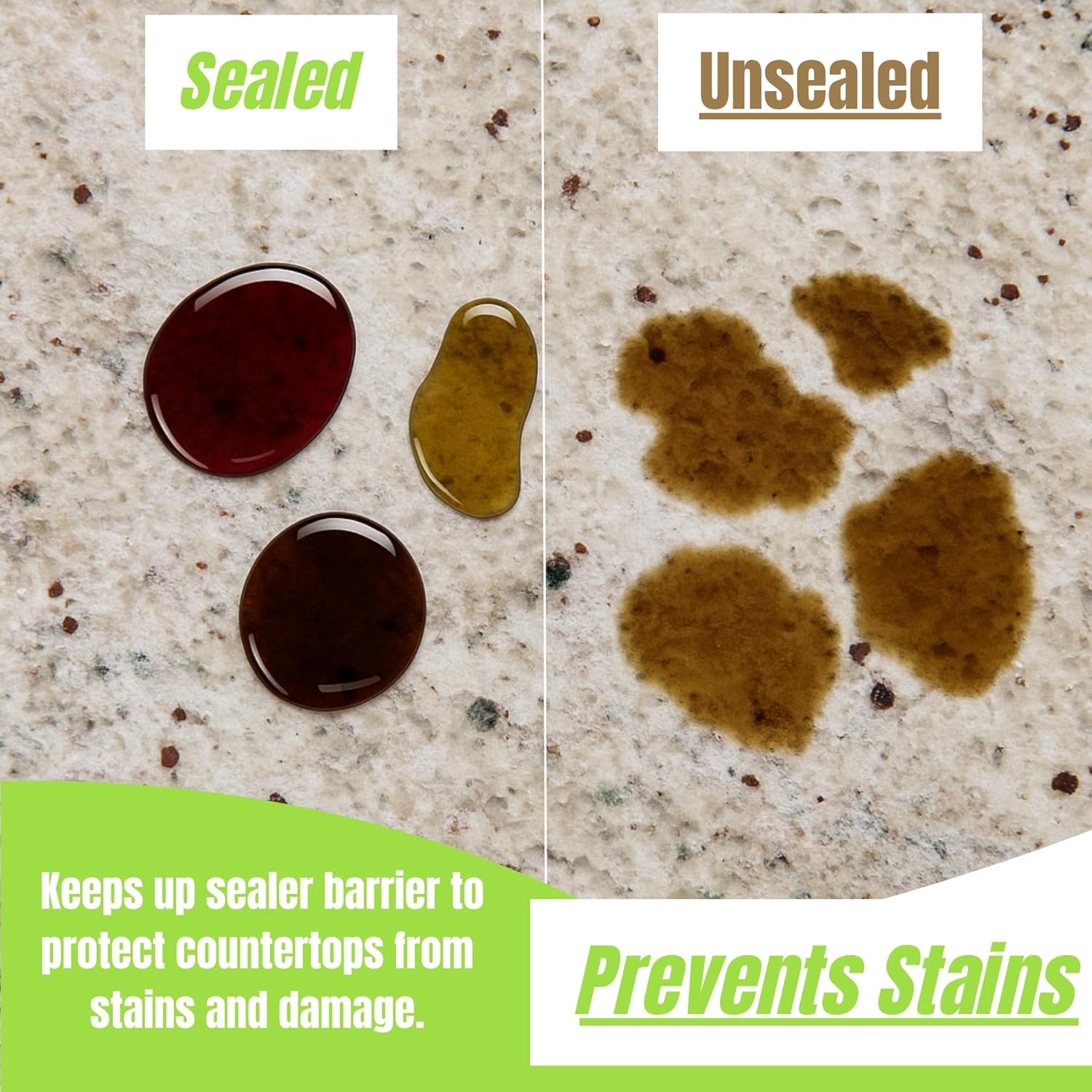 Granite Plus (Cleaner & Sealer) Deep Cleans & Seals All Natural Stone Countertops + Ultimate Grout Cleaner with Brush – Safe for Natural Stone - Acid Free - Lifts Dirt & Stains (2pack)