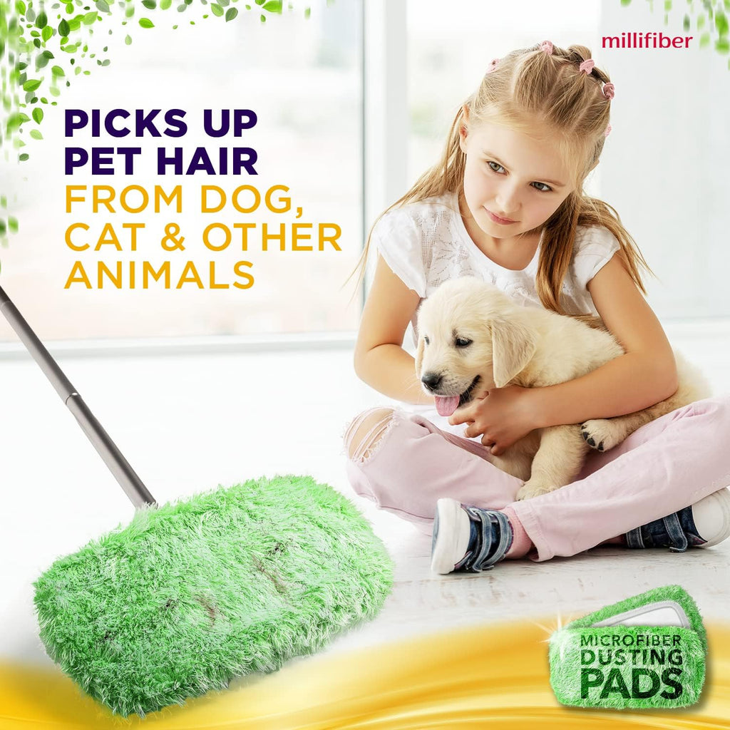 Heavy Duty Duster Refills for Swiffer Sweeper Mop (2 Pack) - Reusable Dry Sweeping Pads (Mop is Not Included)