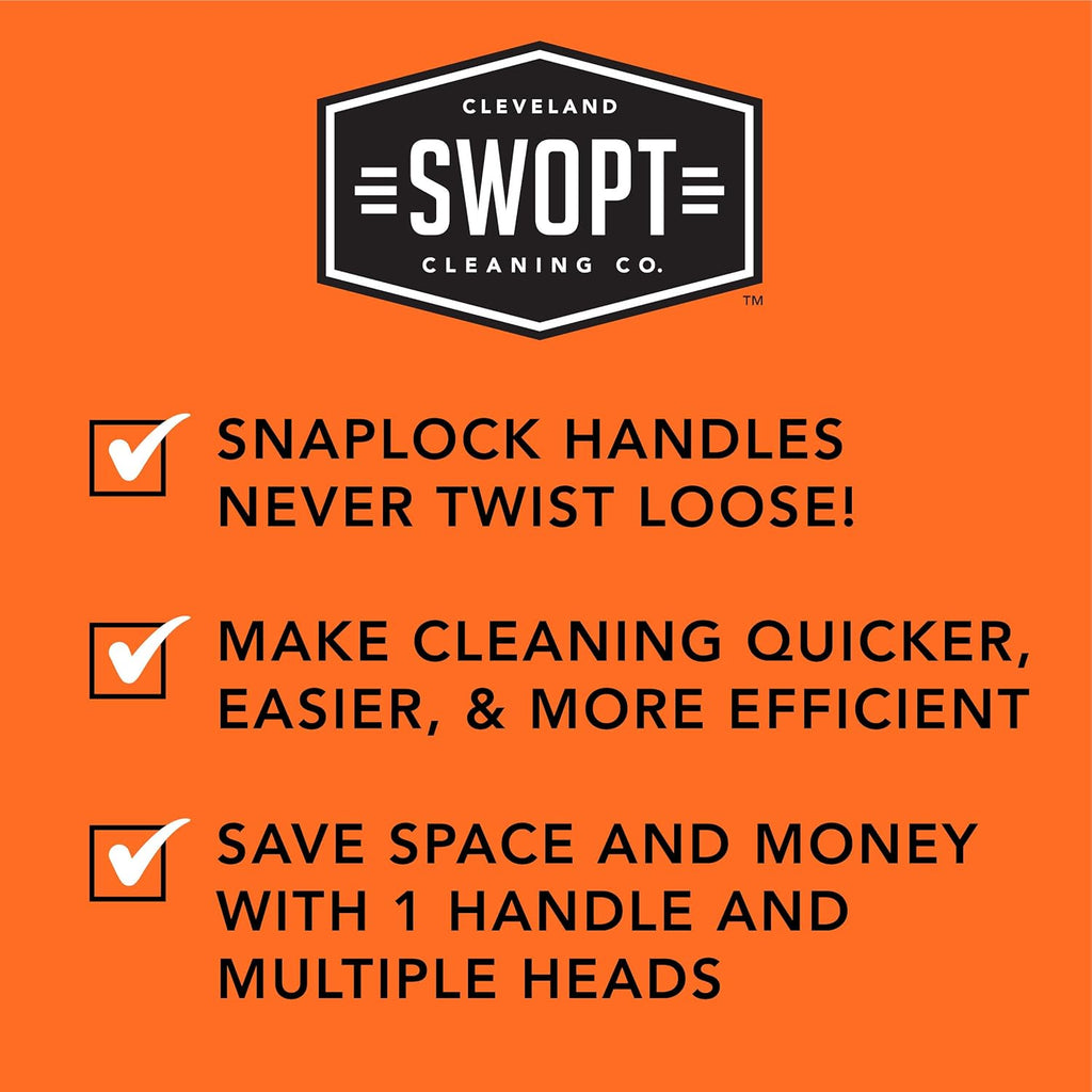 SWOPT Microfiber Flexible Duster Head Includes Additional Refill, Washable Cleaning Pad Interchangeable with All SWOPT Products for Efficient Cleaning and Storage
