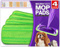 Orighty Reusable Mop Pads Compatible with Swiffer WetJet - Microfiber Pad Refill Machine Washable for Household Cleaning - Cleaning Floor Mop Head Pads Work Wet and Dry - Pack of 4