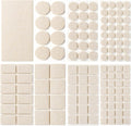 Felt Furniture Pads for Hardwood Floors 129 Piece, Furnigear Anti Scratches Felt Pads for Round, Square Chair Feet Self Adhesive Chair Felt Pads Sliders Moving Your Furniture Smoothly, Beige
