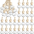 BBTO 50 Pcs Hanging Car Air Freshener Car Diffuser Bottles Empty Glass Perfume Bottle Freshener Diffuser Bottle Pendant for Essential Oil Fragrance Aromatherapy Bottle Ornament(Rhombus)