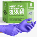 SafeWay Nitrile Disposable Gloves — Multi-Purpose Powder-Free, Non-Latex, Medical Use, and Textured Fingertips for Food Prep, Cleaning, Tattoo, Nursing, Lab, Examination, & More — (10000 pcs, Small)