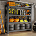 60" W Storage Shelves Heavy Duty, 4 Tier Metal Garage Shelving Units, 5000LBS Heavy Duty Adjustable Shelf, Garage Storage Rack, Industrial Shelving for Shop, Warehouse,60" W x 24" D x 79" H