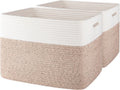 OIAHOMY Storage baskets for Shelf, Toy Storage Basket, Collapsible Storage Bins, Blanket Basket Living Room, Closet Storage for Bedroom, 16.5 x 13 x 12 Inches-Pack of 2-Brown