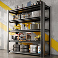 47.8" W Heavy Duty Garage Shelving 3000LBS Storage Shelves, Adjustable 5-Tier Storage Rack, Metal Shelves for Garage/Warehouse/Basement, 47.8" W x 19.8" D x 72" H, Black