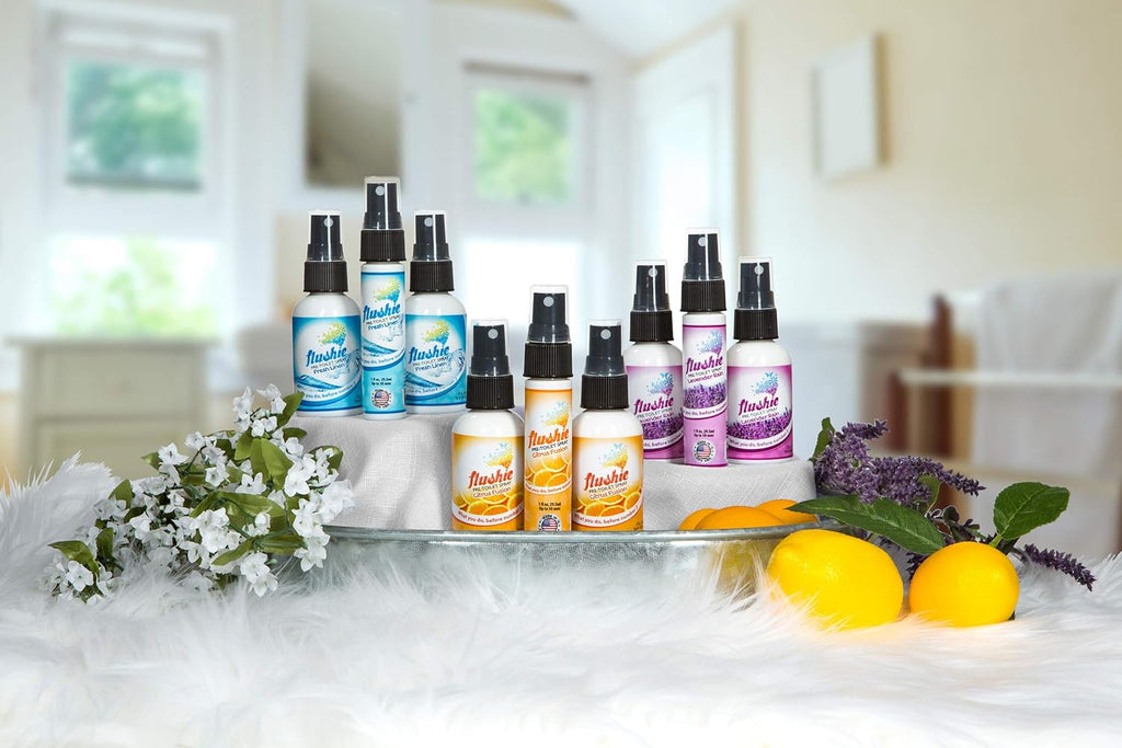 Flushie Pre-Toilet Sprays for Poop Travel Size Toiletries Bathroom Spray for Poop Spray for Toilet Deodorizer Traveling Essentials Poop deodorizer Poop Odor eliminator
