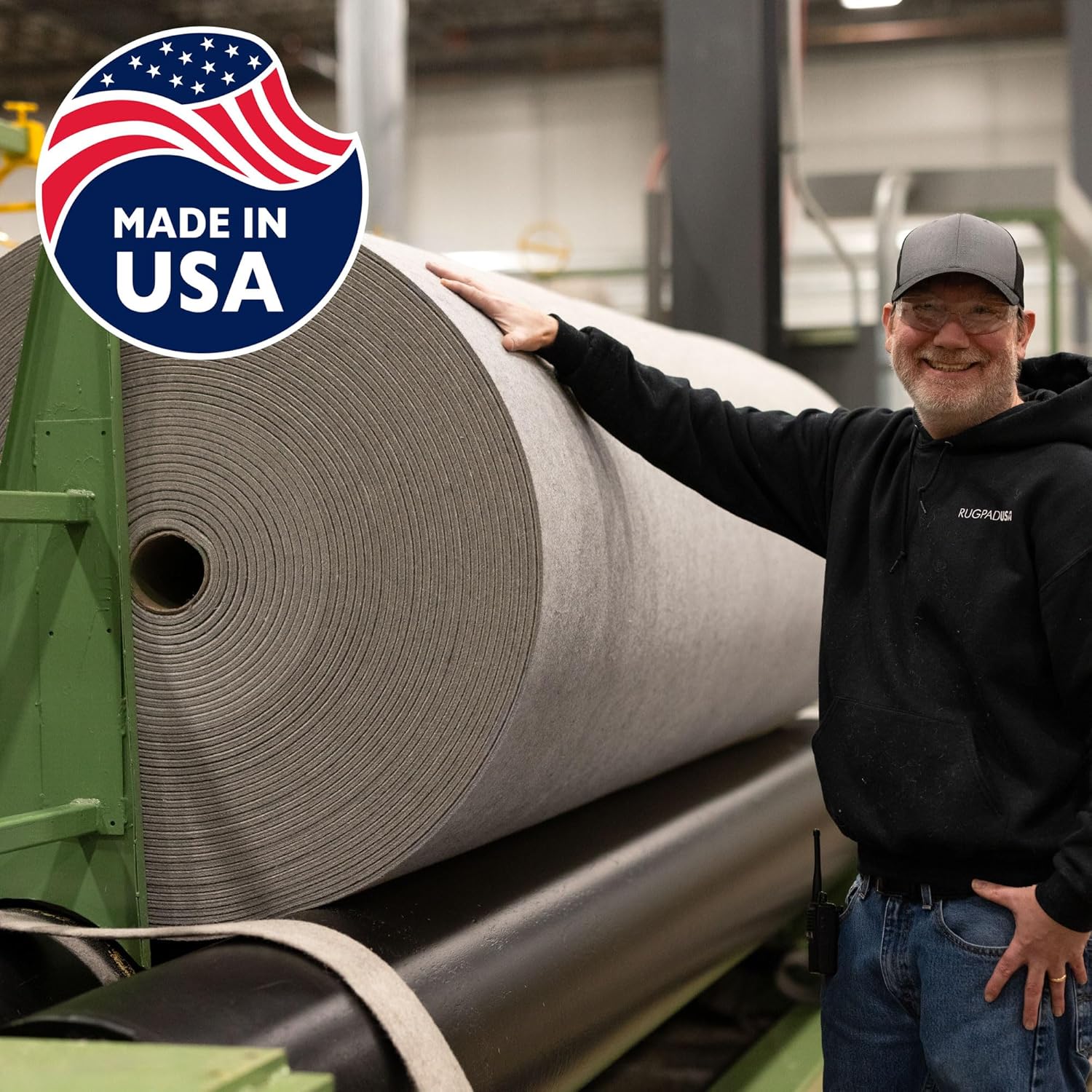 RUGPADUSA - Eco-Plush - 9'x13' - 1/4" Thick - 100% Felt - Premium Cushioned Rug Pad - Available in 3 Thicknesses, Many Custom Sizes