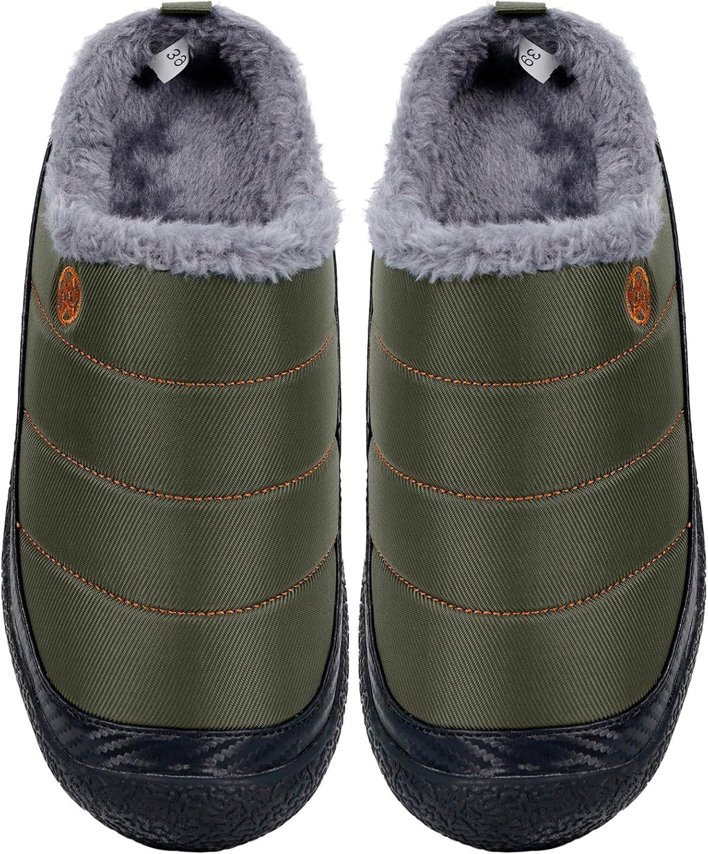Womens Mens House Slippers Slip on Snow Winter Warm Fully Fur Lined Slippers Indoor Outdoor Shoes