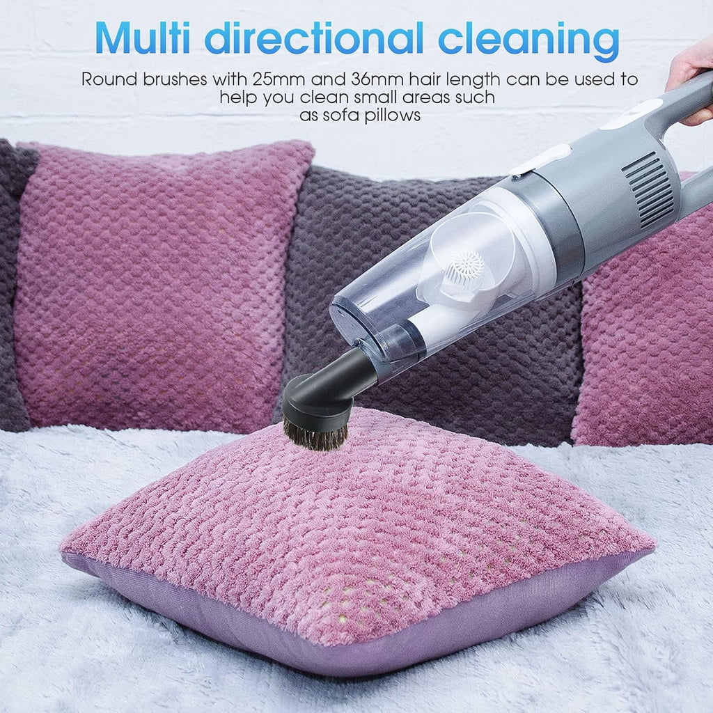 6 Pcs Vacuum Attachments Accessories VAC Attachments 1.25'' 25mm and 36mm Shop Round Dust Brush Vacuum Hose 5.9 Inch Floor Attachment Brush Replacement with 1-1/4 to 1-3/8 Inch Adapter(Classic Style)