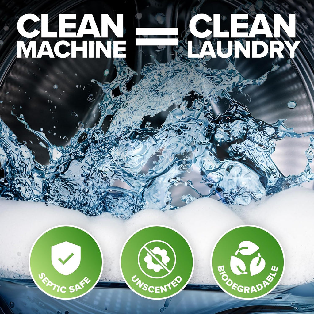 Renuv Heavy Duty Washing Machine Cleaner and Descaler - Deep Cleaning Tablets For Front Load or Top Load Washer (12 XL Tablets - One Year Supply)