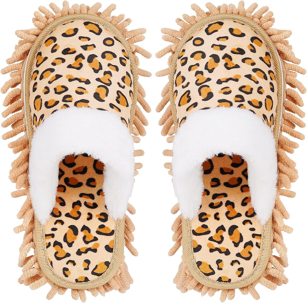 Microfiber Mop Slippers House Floor Dusting Slippers for Kitchen Office (Women 7-9/Men 5-7)