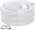 Dust Collection Hose 1-1/2 in × 5 ft Heavy Duty Clear Flexible PVC Reinforced Thicken Helix Suction Discharge Corrugated Pipe Hose for Fume Dust Collector Fitting Wood Chip Saw (1.5 inch hose)