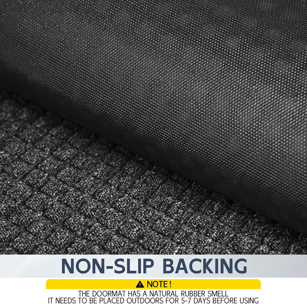 Indoor Outdoor Front Door Mats, 48" x 24" Rubber Backing Non Slip Durable Welcome Floor Mats for Patio, Garage Entrance, Stain and Fade Resistant Commercial Doormats for High Traffic