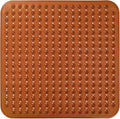 ENKOSI Extra Large Square Non Slip Shower Mat - 31 x 31-inch XL Bathroom Shower Mat - Square Shower Matts for Shower Stall Floors | Secure Suction Cups and Drain Holes (31x31 Clear Brown)