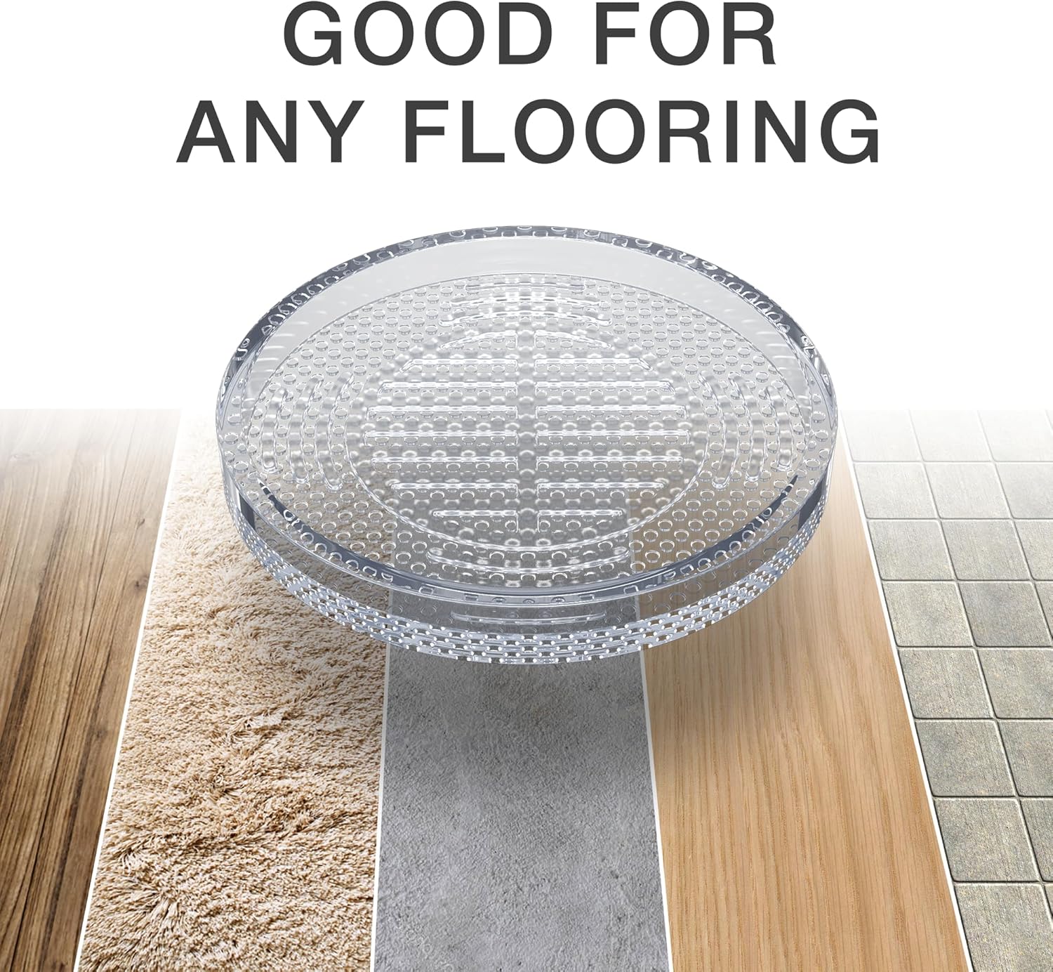 X-Protector Furniture Cups - 4 PCS 2.2" - Non Slip Furniture Pads for Hardwood Floors - Transparent Floor Protectors - Bed Stoppers to Prevent Sliding - Keep Furniture from Sliding on Floor! (Round)