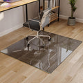 Koonmi Tempered Glass Chair Mat for Hardwood Floors & Carpets, 42" x 48“ Grey Heavy Duty Office Floor Protector with Noise-Free Gliding Shatterproof for Home Office Desk