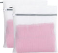 Polecasa 2Pcs 24 x 24 Inches Extra Durable 125g Diamond Mesh Laundry Bags with Sturdy Zipper for Delicates, Protect Clothes in Washing Machine, Laundry Room Essentials for College, Dorm (2 XL-Large)