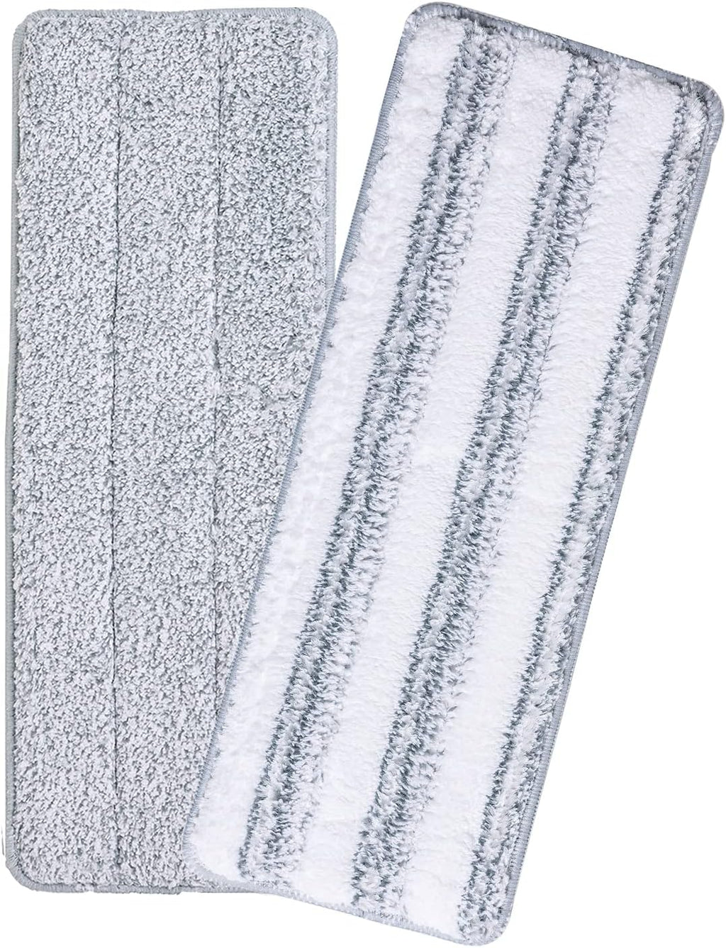 Oshang Flat Mop Head Refill, 13" X 4.9" Flat Mop Pads, Microfiber Mop Pads Flat Mop Replacement Heads (White and Grey)