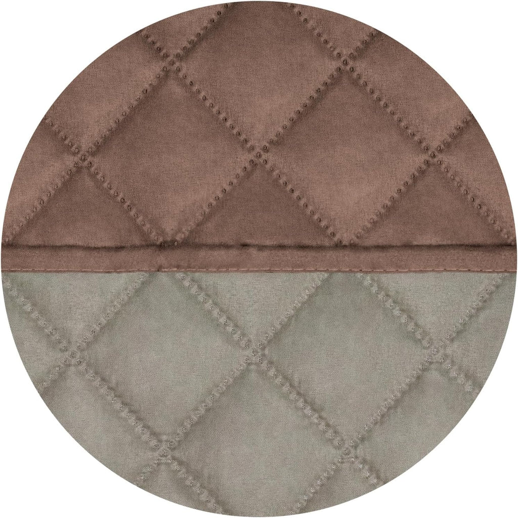 PureFit Reversible Quilted Sofa Cover, Water Resistant Slipcover Furniture Protector, Washable Couch Cover with Non Slip and Elastic Straps for Kids, Dogs, Pets (Oversized Chair, Brown/Beige)