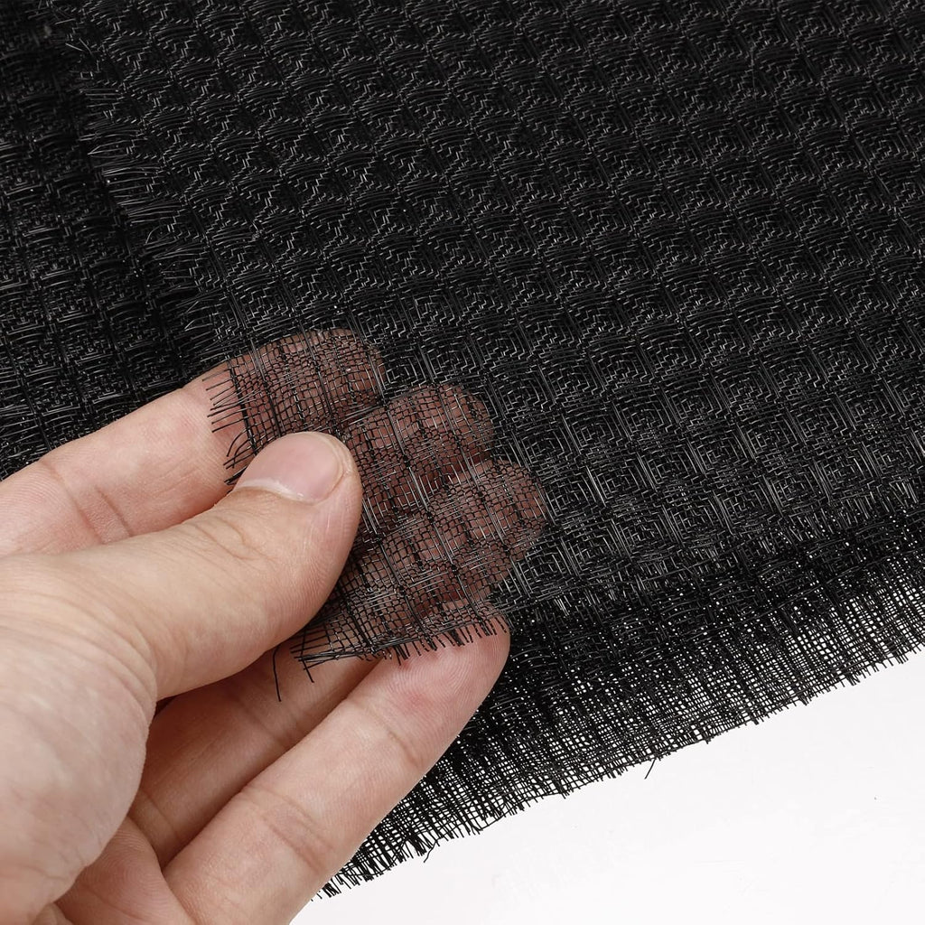 PATIKIL 47.2" x 23.6" Air Conditioner Air Filter Material, Plastic Dustproof Filtering Mesh Screen Replacement for Air Conditioning, Black