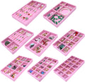 8 Pack Stackable Jewelry Trays Organizer Velvet Earring Organizer Jewelry Tray for Drawers Earring Holder Necklace Bracelet Ring Organizers