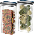 2 PACK Food Storage Containers with Airtight Lids, 112oz Tall Kitchen Food Container, BPA Free, Dry Food Storage for Pasta, Spaghetti, Cereal, Flour Pantry Organization, Navy
