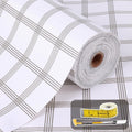 Shelf Liner for Kitchen Cabinets Non Adhesive Drawer Liner Non-Slip Thickened Shelf Liner Paper Strong Easy to Clean for Tool Box Refrigerator with Knife and Tape Measure, White Square, 11.8 x 354 in