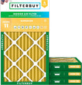 Filterbuy 16x24x2 Air Filter MERV 11 (MPR 1200) Allergen Defense Replacement (4-Pack), Electrostatic Pleated HVAC AC Furnace Filters, Made in USA (Actual Size: 15.38 x 23.38 x 1.75)