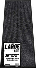 Front Door Mat Indoor Outdoor Entrance, 30" x 72" Dirt Resistant and Absorbent Door Mat, TPR Backing Non-Slip Doormats, Easy to Clean, Low Profile Welcome Floor Mat for Outside Entry
