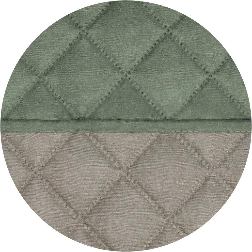 PureFit Reversible Quilted Sofa Cover, Water Resistant Slipcover Furniture Protector, Washable Couch Cover with Non Slip and Elastic Straps for Kids, Dogs, Pets (Sofa, Greyish Green/Beige)