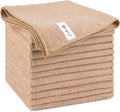 Orighty Microfiber Cleaning Cloth, 12 Pack Microfiber Towels for Cars, Highly Absorbent Car Cleaning Supplies, Lint Free Cloths Clean Rags for Car Care, House, Kitchen, 12x12 inch, Brown