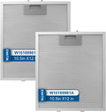 Range Hood Filter Replacement 12" x 10.5"W10169961A With 5-Layer Aluminum Mesh Fit for Whirlpool Stove vent filter for Kitchen Overhead Exhaust Fan Blocks Grease & Filters Oven Air (2PIC)