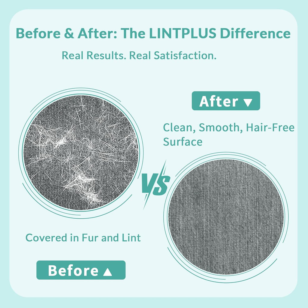 Pet Hair Removal Tool Kit-Max and Pro-by LINTPLUS(Pet Hair Remover),Cat Hair Remover and Carpet Scraper-Easy Dog Hair Remover for Carpeted Stairs & Rugs-Gets Every Hair!