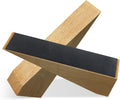 2 Pack Wooden Door Stop - Non-Slip Door Stoppers for Floor - Door Wedges for All Door Types and Surfaces - Each Door Stopper 2inch Thick, 6.3inch Long with Rubber