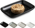 Gomakren Soap Dish for Shower, Ceramic Soap Dishes for Bar Soap Sponge, Halloween Shower Soap Holder Saver Tray for Bathroom Kitchen Sink, Easy to Clean, Black