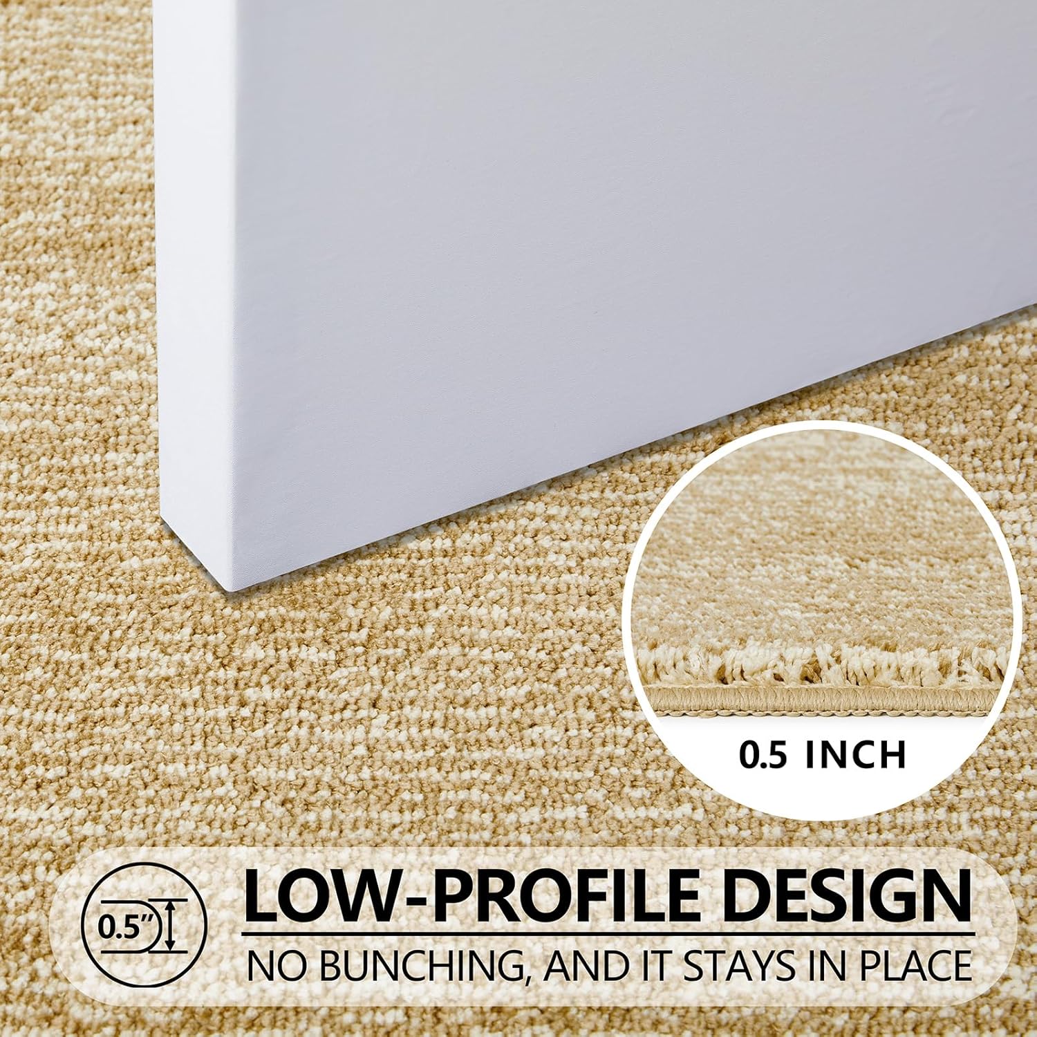 REFETONE Indoor Doormat, Front Door Mat 24"x36" Absorbent Rubber Backing Non Slip Back Door Mats, Washable Low-Profile Inside Floor Mat Door Rugs for Entryway, Resist Dirt Mud Mat for Dogs, Brown