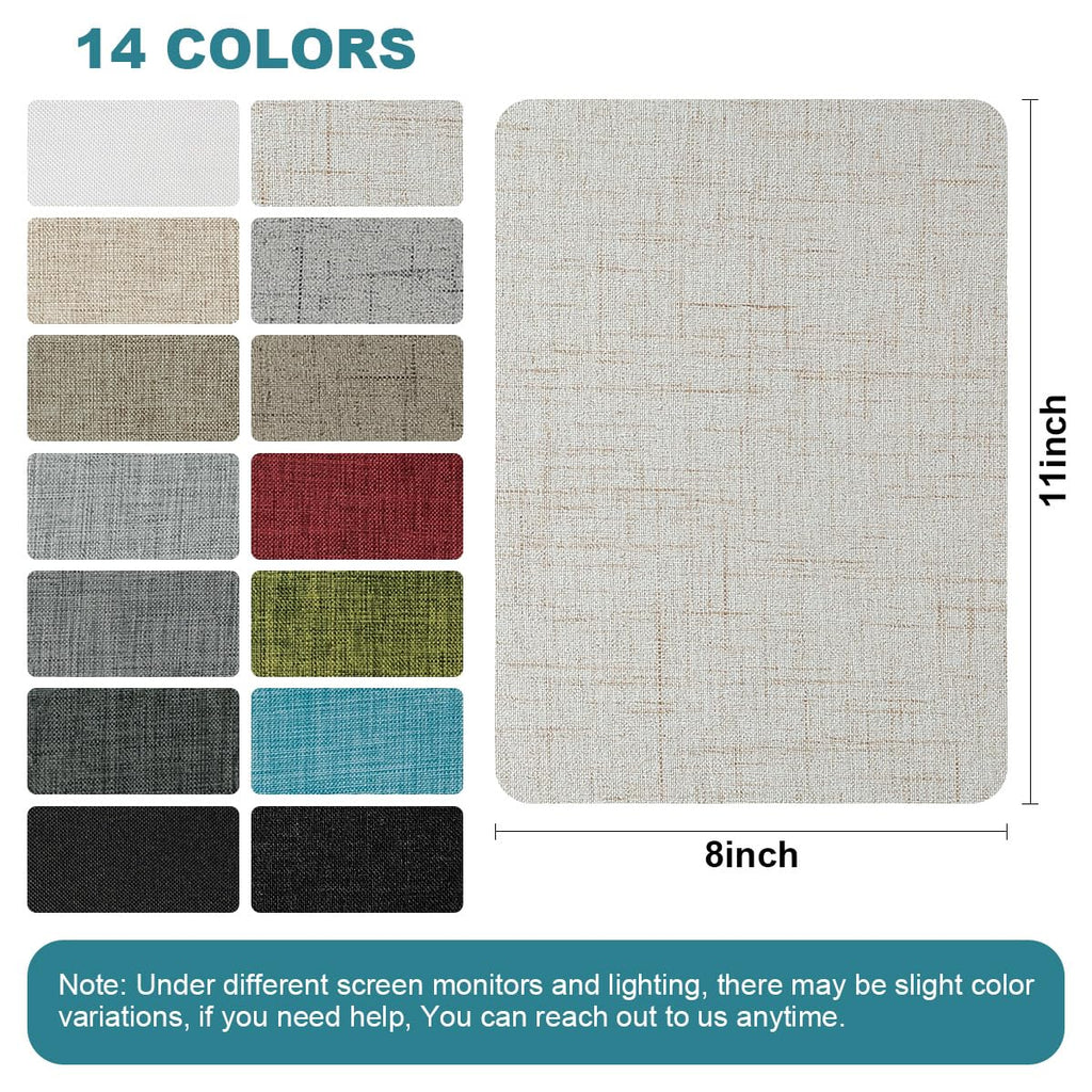 J.CARP 2Pcs Linen Repair Patches, Large Self-Adhesive Fabric Patch for Sofas, Couch, Furniture, Car Seats (8 * 11 inches-2PCS Floral Beige)