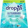 Dropps UltraWash Dishwasher Pods, Fresh Rain (64 Count) - Biobased Power Deep Clean Dishwasher Detergent Tablets for Sparkling Shiny Dishes - No Rinse Aid or Pre-Wash Needed - Dishwashing Pods