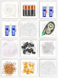Simple Houseware Clear Drawer Organizer for Office Bin Desk Storage, 3.25"x 3.25", 12 Packs