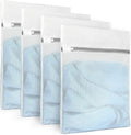 Muchfun 4Pcs Durable Fine Mesh Laundry Bags for Delicates 12 x 16 Inches (4, Medium)