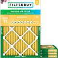 Filterbuy 12x16x1 Air Filter MERV 11 (MPR 1200) Allergen Defense Replacement (4-Pack), Electrostatic Pleated HVAC AC Furnace Filters, Made in USA (Actual Size: 11.50 x 15.50 x 0.75)