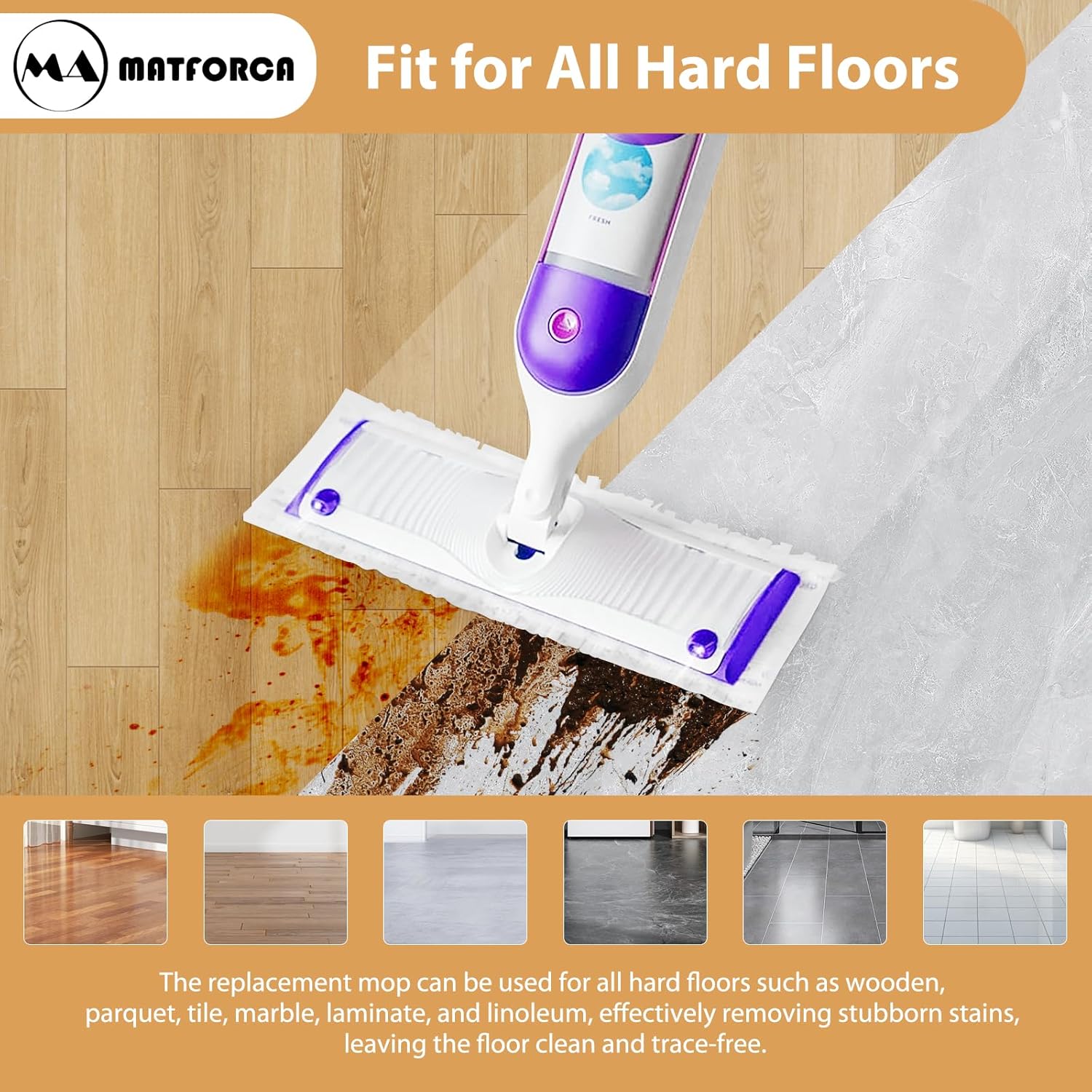 20 Pack Swiffer Mop Pads - Disposable Wet Mop Refills for Swiffer Power Mop, Strong Absorbent Pads for Easy Cleaning, Perfect for Hardwood, Laminate & Tile Floors, Compatible with WetJet & More