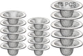 Bathroom Mesh Sink Drain Strainer Screen, 15PCS Drain Mesh Basket Cover Stainless Steel Slop Basket Filter Trap Tub Drain Screen Hair Catcher for Shower Utility Drain (2.125''&2.75"&4.41'')