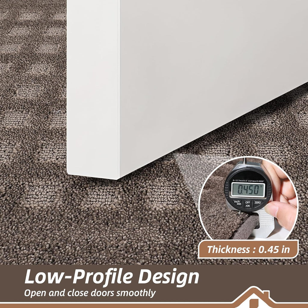 BEQHAUSE Waffle Door Mats Indoor 32"x48", Dog Mat for Muddy Paws Absorbent and Dirt Resist Floor Mats Non-Slip Washable Rugs for Entryway, Welcome Mat for Front Back Door, Muddy Wet Shoes, Brown