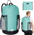 BALEINE 150L Laundry Bag Backpack, 900D Oxford Fabric Large Travel Laundry Bags with Shoulder Straps and 2 Mesh Pockets for College Dorm, Apartment, Laundromat (Sky Blue, 150L)