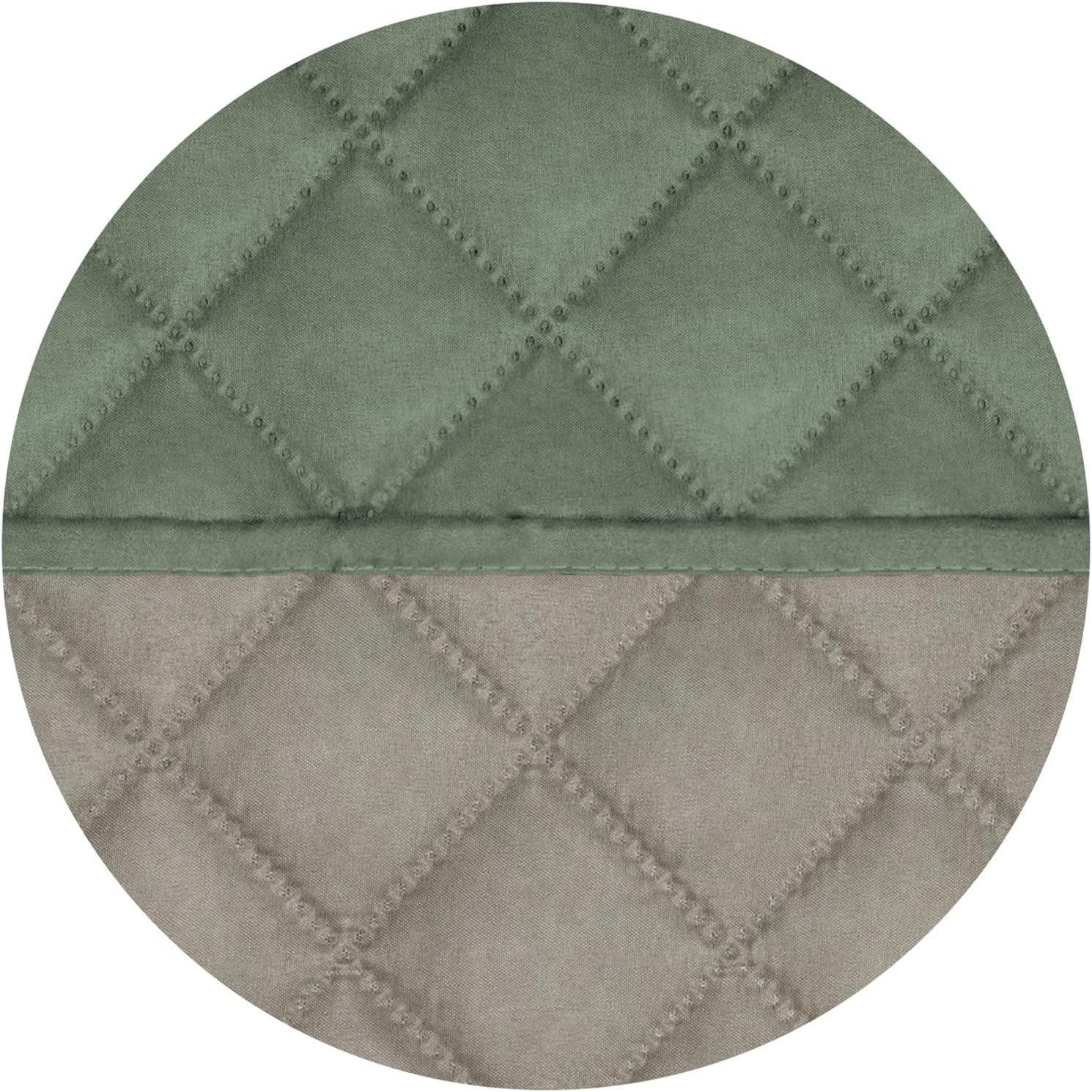 PureFit Reversible Quilted Sofa Cover, Water Resistant Slipcover Furniture Protector, Washable Couch Cover with Non Slip and Elastic Straps for Kids, Dogs (Oversized Loveseat, Greyish Green/Beige)