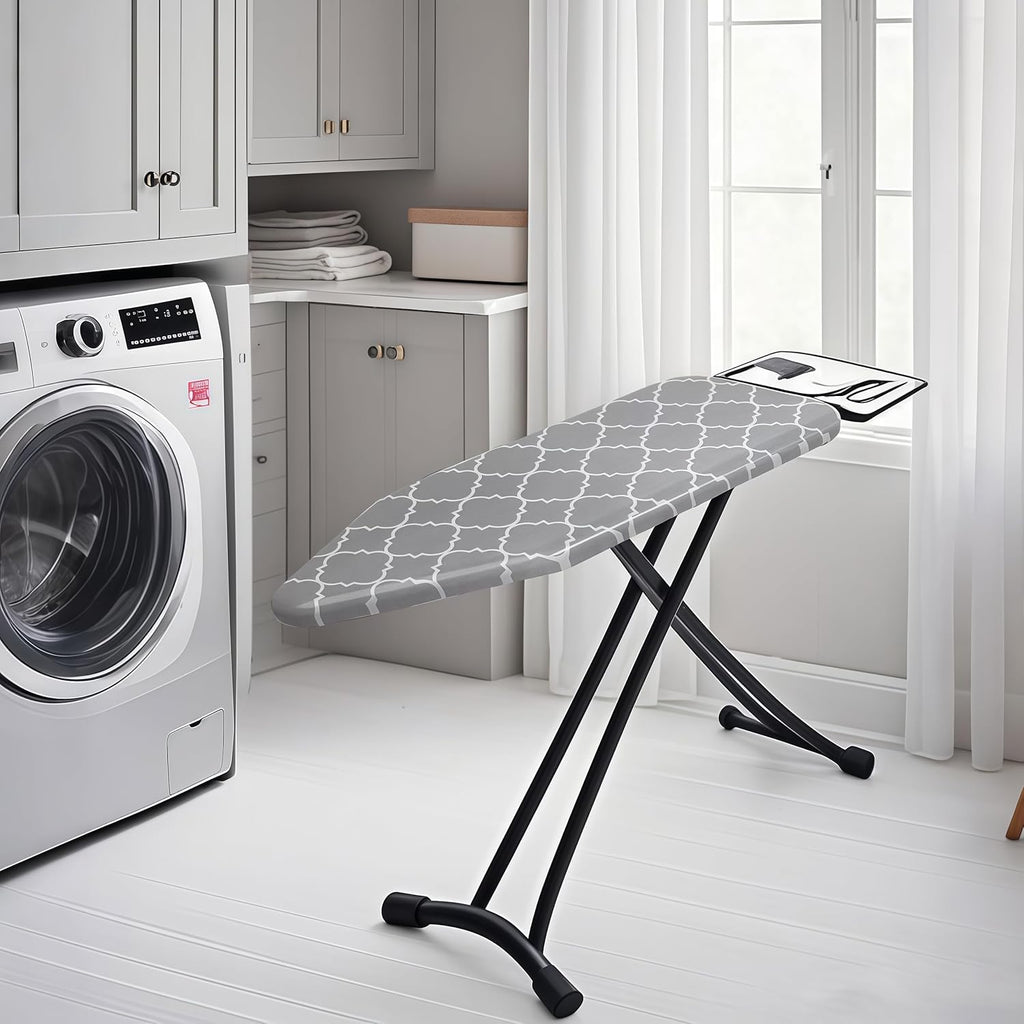 Ironing Board Cover with Two 5MM Thick Feltpads,12"x36"Heat Resistant Replacement Ironing Board Cover and Pad,Fits Standard Ironing Boards,Durability and Easy to Install