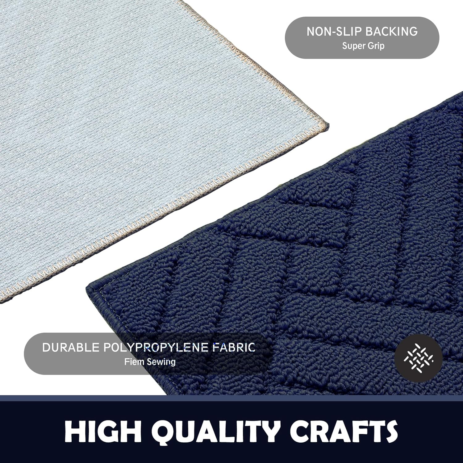 Door Mat Indoor Doormat, Entryway Rug Door Mats Non-Slip Rubber Backing, Low-Profile Entrance Rugs, Absorbent Resist Dirt Doormats Floor Door mat for Entryway,Blue 24"x36"