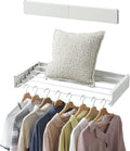 Clothes Drying Rack, Laundry Hanging Rack Collapsible, Wall Mounted Drying Rack for Laundry, Foldable Drying Rack Indoor Outdoor, 31.5" Wide, 5 Aluminum Rods, 60 lb Capacity (White 31.5")